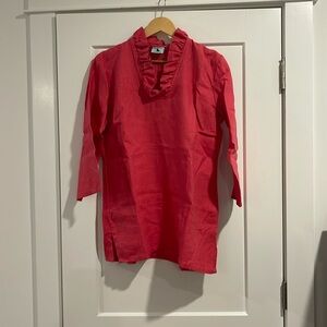 EUC Pink Haley and the Hound Linen Tunic size M